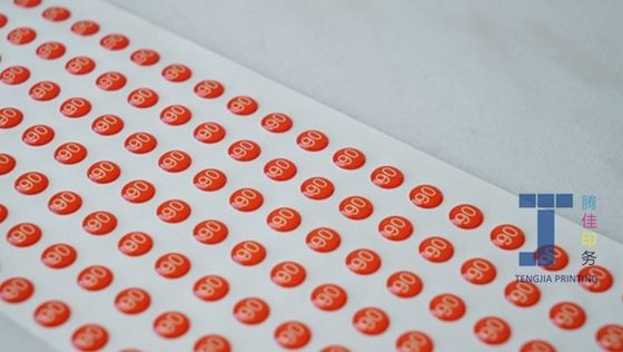 Etiquetas de produtos impresso em relevo personalizadas