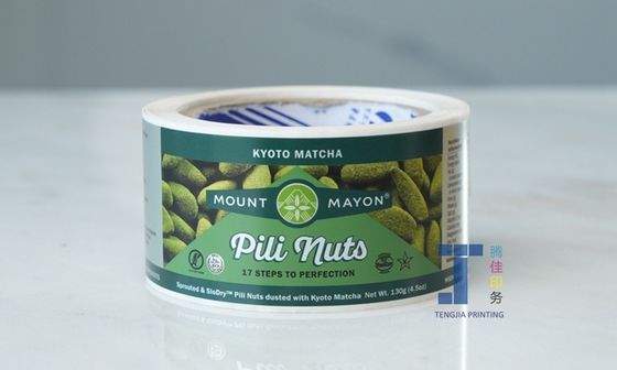 Autocolante de embalagem de alimentos com revestimento UV