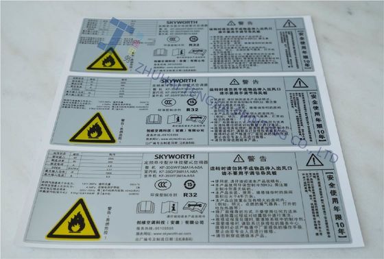 Rótulos de autocolantes metálicos resistentes à temperatura