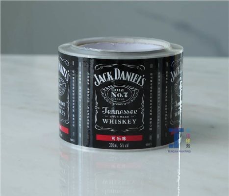 Etiquetas personalizadas de garrafas de vinho em miniatura, rolos, folhas, embalagens