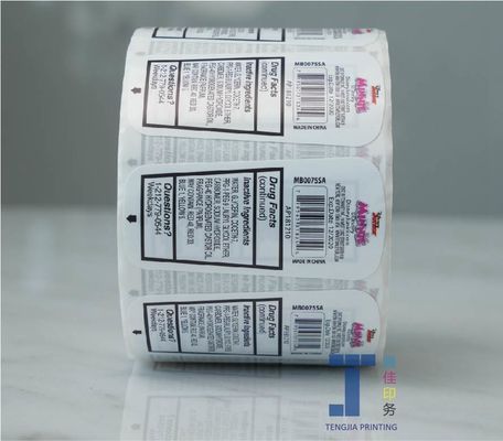 Rolo de embalagem etiquetas de adesivos em relevo etiquetas de placas de nome em relevo