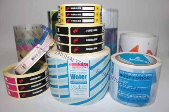 Adesivo de gel de chuveiro personalizado Produtos diários Etiquetas de garrafas de plástico cor CMYK