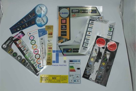 Etiquetas transparentes digitais impressas Custom See Through Stickers com cor Pantone