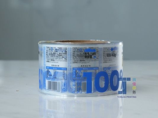 Embalagens de bebidas Visível através de adesivos de etiquetas Film transparente Etiqueta à prova de óleo